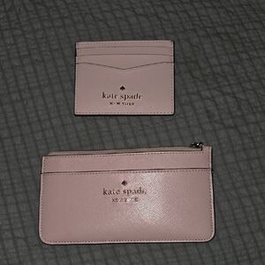 Kate Spade Pink Card Holder and Pouch Set